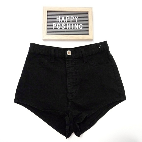 Goodtime Pants - Goodtime Black High Waist Shorts MEDIUM Goodtime Pants - Goodtime Black High Waist Shorts MEDIUM